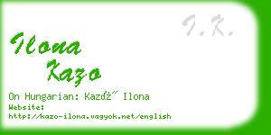 ilona kazo business card